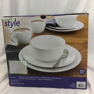 Home and gardens 16 piece porcelain dinnerwareset